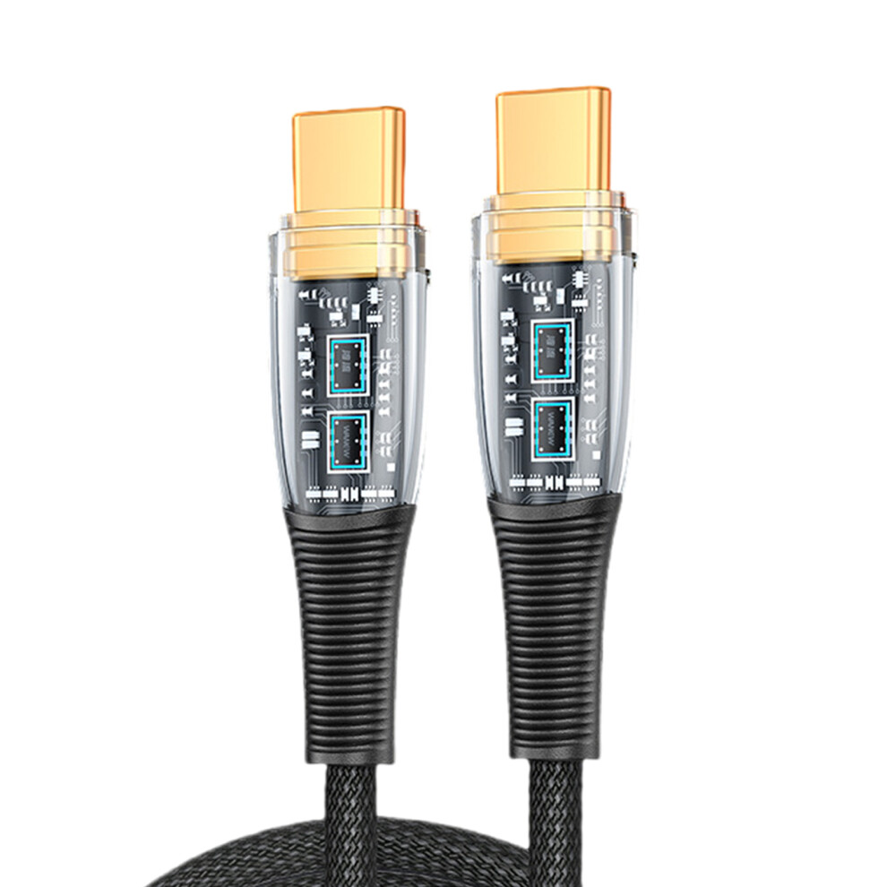Type C To C Cable 100W Quick Charging-2M Ctoc Transparent Bk 7704000213707