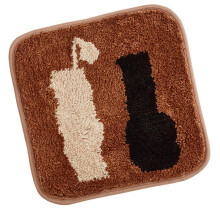 Comfortable Chair Pad With NonSlip Bottom Mats-brown Square