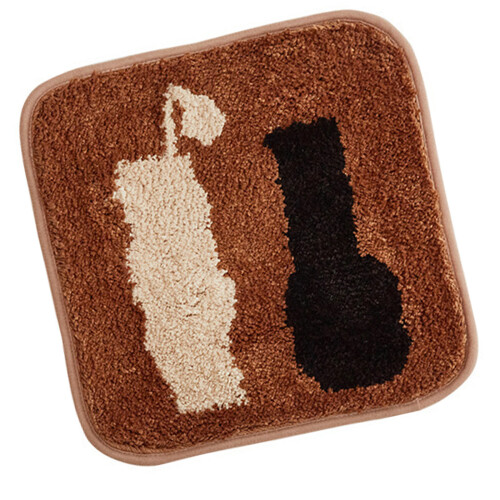 Comfortable Chair Pad With NonSlip Bottom Mats-brown Square