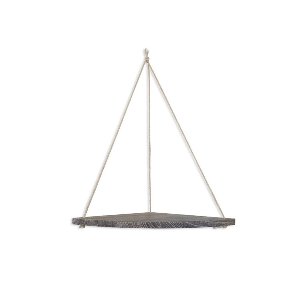 Artisanal Rustic Swing Rope Shelves, Wooden Floating Shelves With Boho Decorative Charm, Space-Saving Modern Minimalist Storage For Any Room 9094122140493