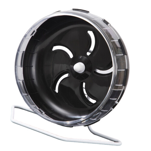 Hamster Cage Running Wheel Quiet Exercise Roller Toy for-black