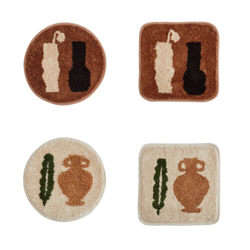 Comfortable Chair Pad With NonSlip Bottom Mats-brown Square 1