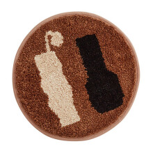 Plush Chair Pad Soft And Cozys NonSlip Covers-brown Circular