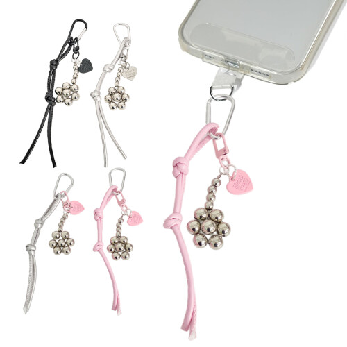 Lightweight Flower Wrist Lanyard for Phone and Tablets-silver 2