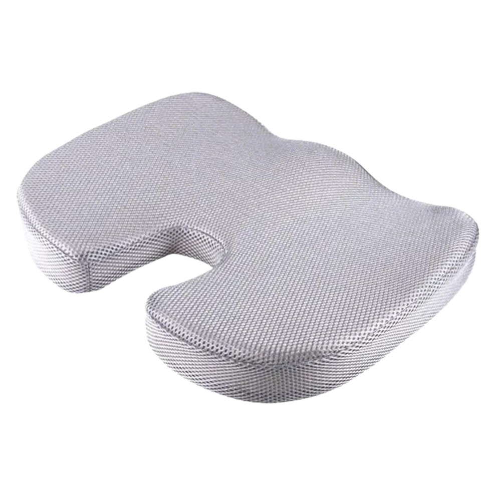 Ergonomic Memory Foam Seat Cushion With-Light Grey Mesh gel