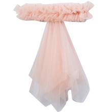 Chair Sash Organza Chair Wraps Chair Band-Flat cloth peach pow