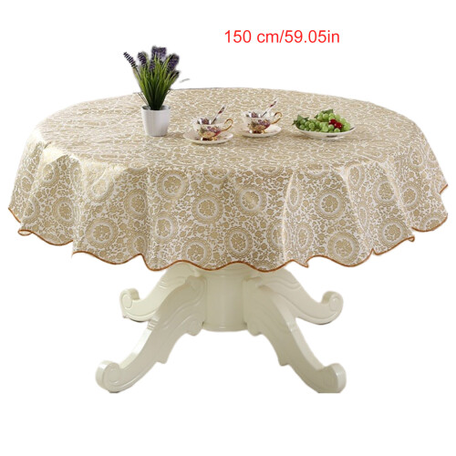 User Friendly PVC Tablecloth-150 cm round table c Brilliant
