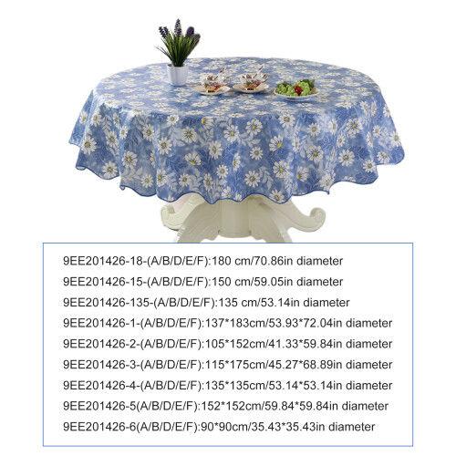 User Friendly PVC Tablecloth-150 cm round table c Brilliant 2