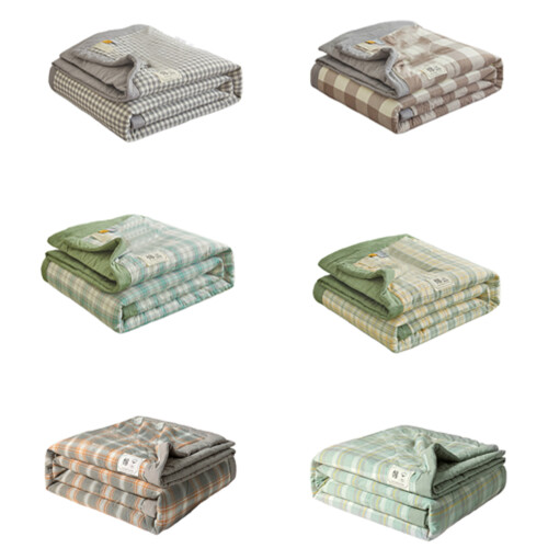 Chic Pattern Lightweight Coverlet Sleep Blanket-Rhine Green B 1