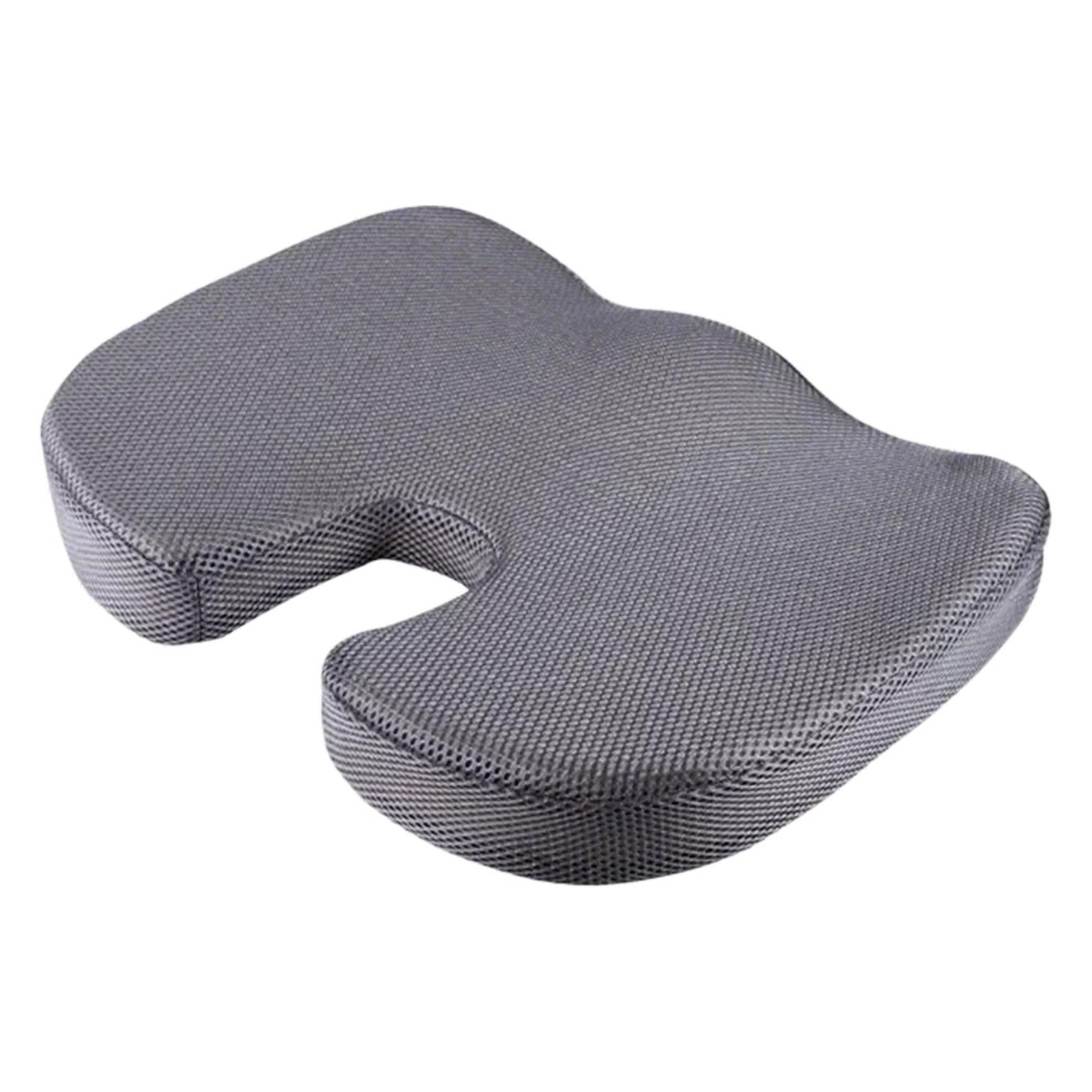Breathable Memory Foam Cushion Chair Cushion-Dark Gray Netcloth
