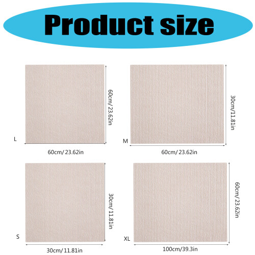 Slip proof Rug Small Carpet Cuttable for-3060cm Beige white 2