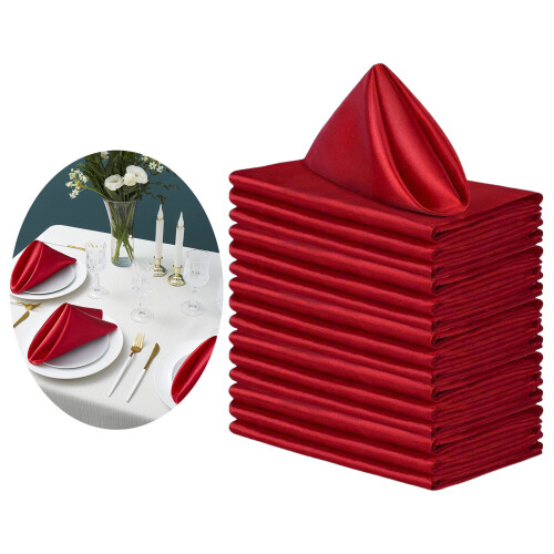 10Pcs Cotton Dinner Napkins Soft Absorbent Comfortable-White 2