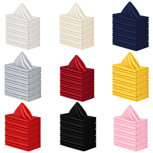 10Pcs Cotton Dinner Napkins Soft Absorbent Comfortable-White 1