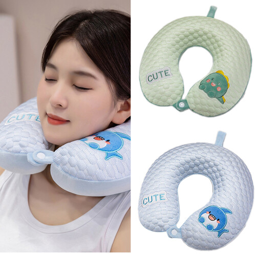 Comfortable and Portable Neck Pillow with Unique-Pink rabbit 2