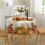 Autumn Table Cloth Polyester Round Tablecloth Cover -Pattern 6 4