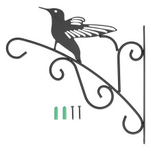 Suporte decorativo de ferro para plantas, gancho de jardim com design vintage para pendurar vasos de flores, comedouros de pássaros, lanternas e