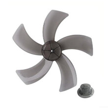 Replacement Blade 12/16 Inch FiveLeaf Fan Blade For Table And Stand Fans With Nut Cover Black AS Plastic
