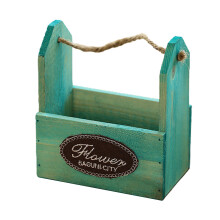 Galvanized Metal Planter Look, Rustic Wooden Planter, Square Wood Flower Box for Rustic Home Decor, Inspired by Vintage Style Decorative Vase, Wood Cu