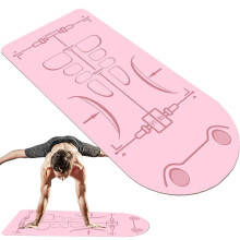 Yoga Mat Extra Long Non Slip 5.25x2.3ft Pink For Women Workout Mat Knee Joint Protector Pad Ab Roller Wheel
