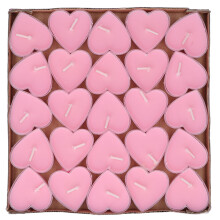 Heart Shaped Tealight Candles Romantic Love Unscented Smokeless Mini Tea Lights Paraffin Wax Decorative Wedding Candles for Anniversary Holiday Party