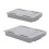 SelfAdhesive Under Desk Drawer Organizer Gray 2Pack Plastic PullOut Hidden Storage No Drill Installation 1