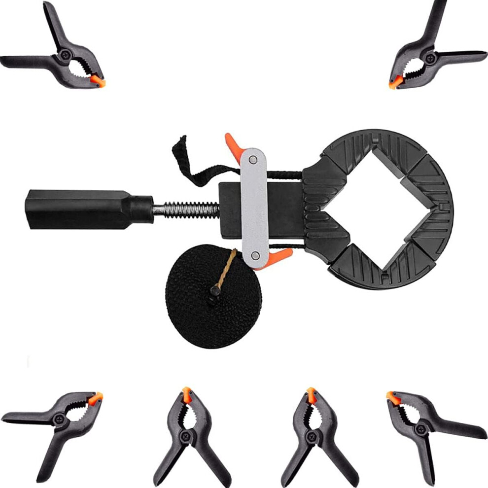 Professional Frame Clamping Kit, Removable Plastic Jaws With Screw Tensioning System, Clamps Irregular Objects For Cabinet And Drawer Construction, 9012352725198
