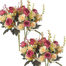 Kunstmatige zijden rozen met verstelbare stelen, ideaal voor bruiloftsdecoratie, realistische uitstraling en gegarandeerde decoratie voor thuis of op