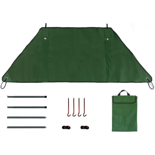 Camping Windscreen TearResistant Canvas With Secure Installation Accessories For Outdoors Size S 2