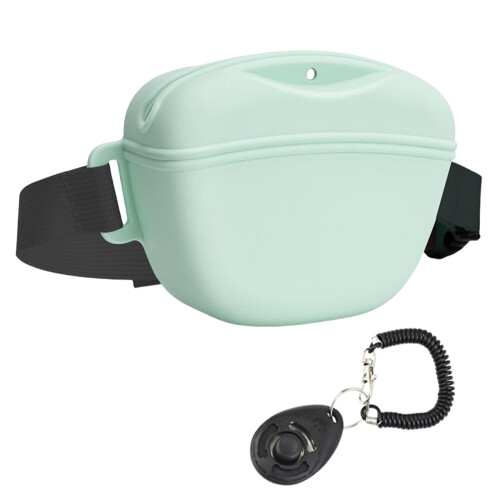 Professional Dog Training Waist Pack with Clickers-light green