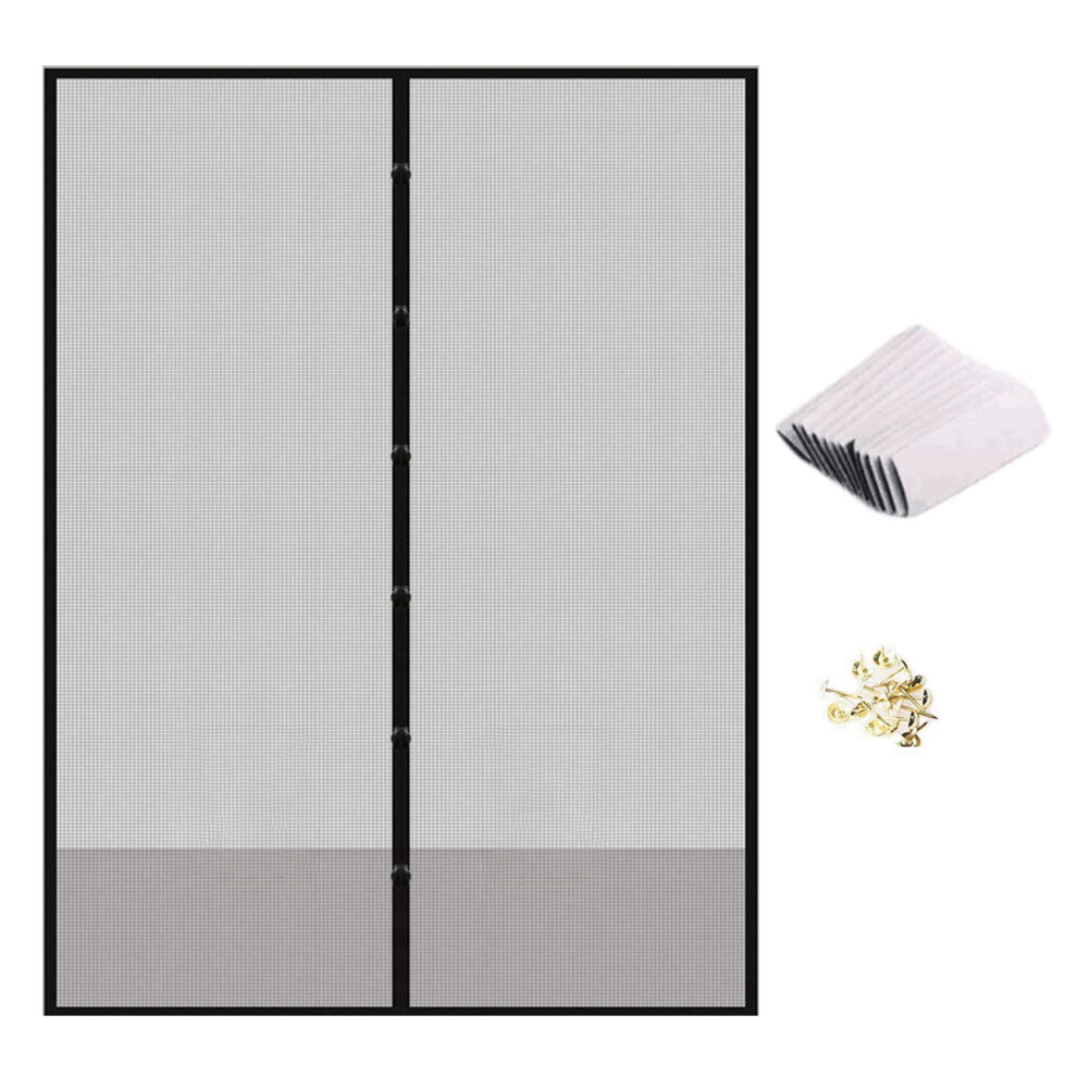 Pet Friendly Magnetic Meshes Screen Door For Bugs-110X210cm 7696000485997