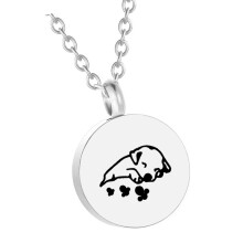 Memorial Locket Urn Container Ashes Necklace Locket Neck-silver