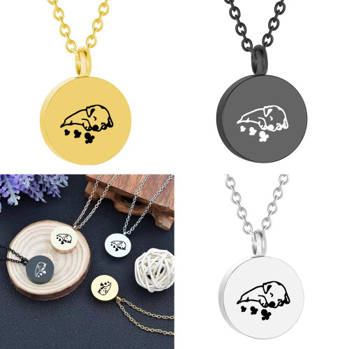 Memorial Locket Urn Container Ashes Necklace Locket Neck-silver 2
