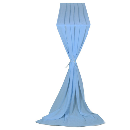 Unique Chiffon Table Runner for Cake Table Create-Sky Blue