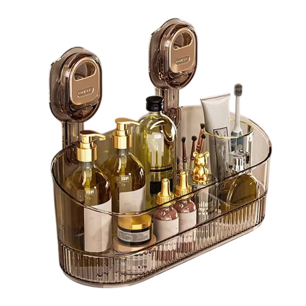 (C) Glacier Pattern Suction Cup Storage Box Bathroom Organizer Acrylic-image-OPC-PN9TH2B-NEW