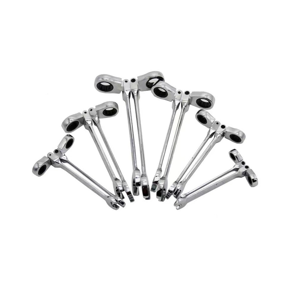 Flexhead Ratchet Spanner Set 12Piece, 72Tooth, Metric 819Mm, Crv Steel, Rolling Pouch, Auto Mechanics Diy 9105992414970