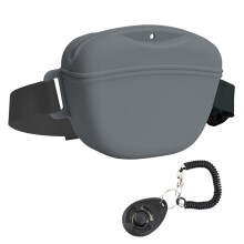 Professional Dog Training Waist Pack with Clickers-Gray