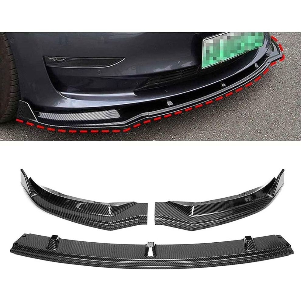 Car Front Bumper Lip Spoiler Splitter For Model 3 20162019 Front Lip Chin Spoiler Body Protection 9105992414932