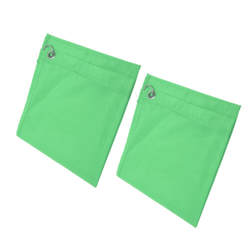 2PCS Green Nylon Horse Training Flags, Durable Equestrian Flags for Activity