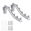 (28cm) 2pcs/set Wall Mounted Clothes Rail Holder With Swing Arm Hook 1