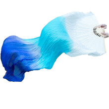 Chic Extended Dance Fan Faux Silk Belly Dancing Fans Veils-8