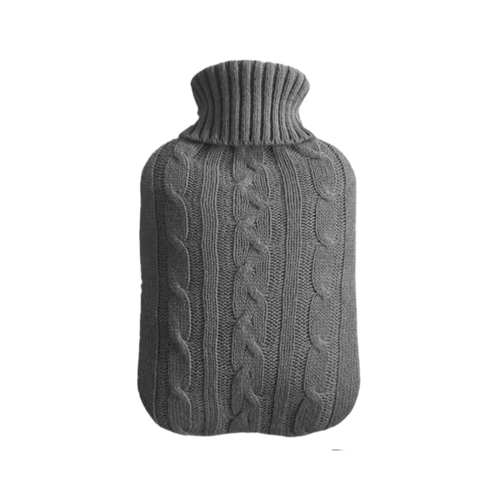 Grey Hot Water Bag Cozy 2000Ml For Adult Bed Use Cold Compresses