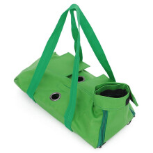 Pet Carrier Bag Adjustable Mesh Groomer Bag For Small And Medium Dogs And Cats Nail Trimming Bath Shower Green Size L