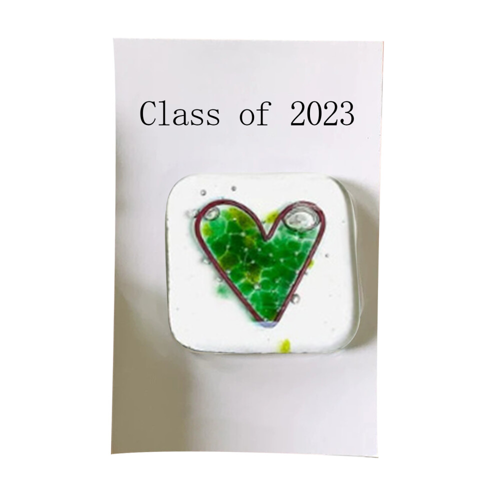 Birthday Love Sunshine-Token Glass Heart-Green Class of 2023-image-OPC-PN9TT5D-NEW