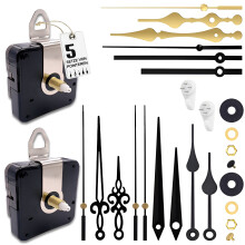 Geräuschloser Quarz-Uhrwerksmotor, hergestellt in den USA, komplettes Takane-Set mit 15 Zeigersätzen für reibungslose DIY-Uhrwerke und Reparaturen