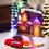 Figurine de maison de noël avec lumière Led, antenne rotative 6