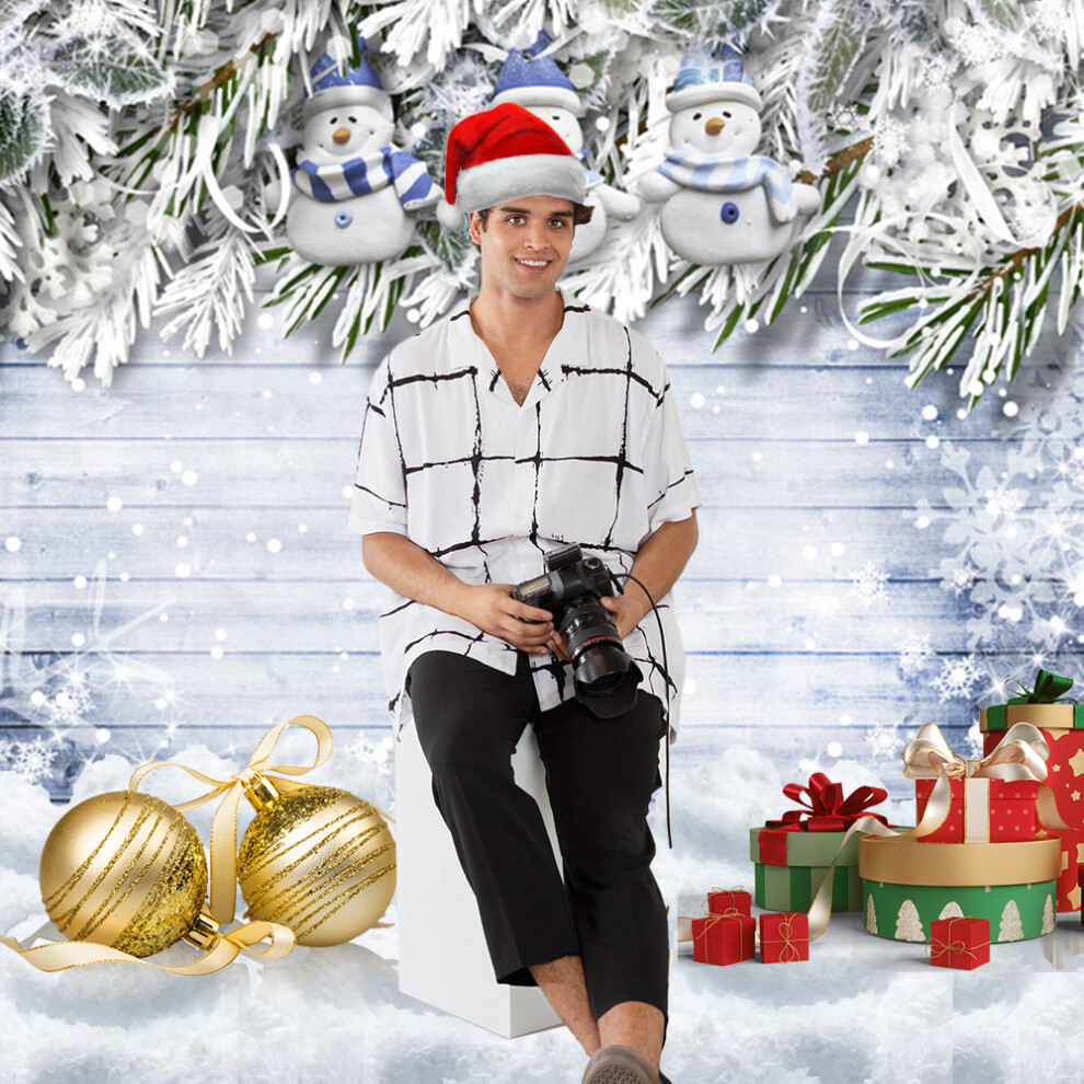 Christmas Photography Backdrop 2.1X1.5m, 7X5ft, Durable Non-Reflective 7651364080073