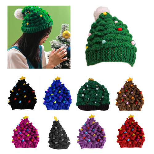 Keeping Warm Christmas Tree Hat-Grass green white fu child 2