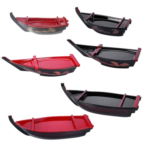 Serving Plate Sushi Display Plate Plastic Texture for-Red small 1