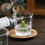 3D Drinking Glass Cup with Christmas-  White Jade Christmas 4