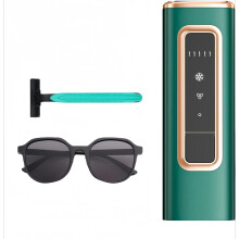 IPL Device AtHome Hair Removal For Women And Men, Facial Body Bikini Line Permanent Painless (Green)